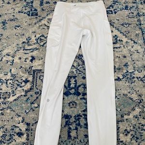size 4 white lululemon leggings